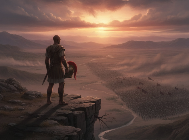 Axios looking how the enemy advances in the distance